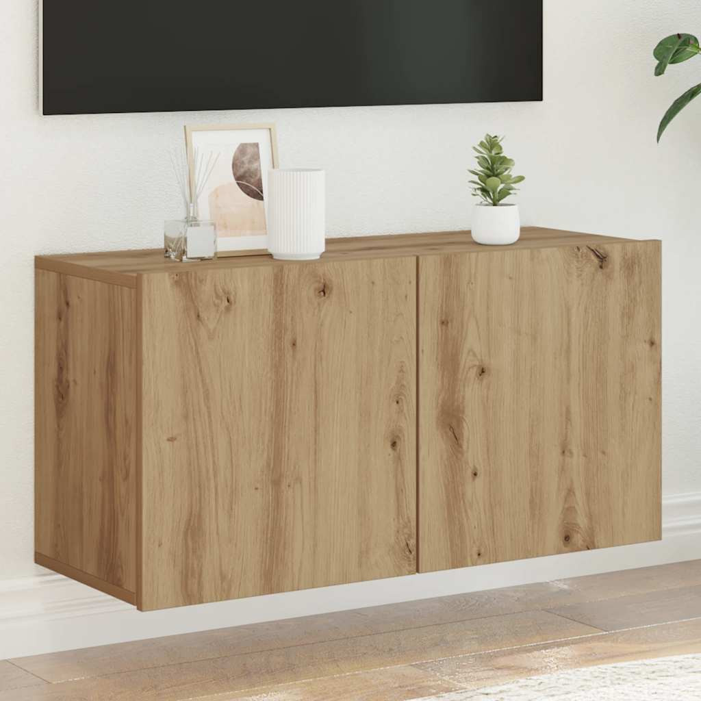 vidaXL TV-Wandschrank Artisan-Eiche 80x30x41 cm