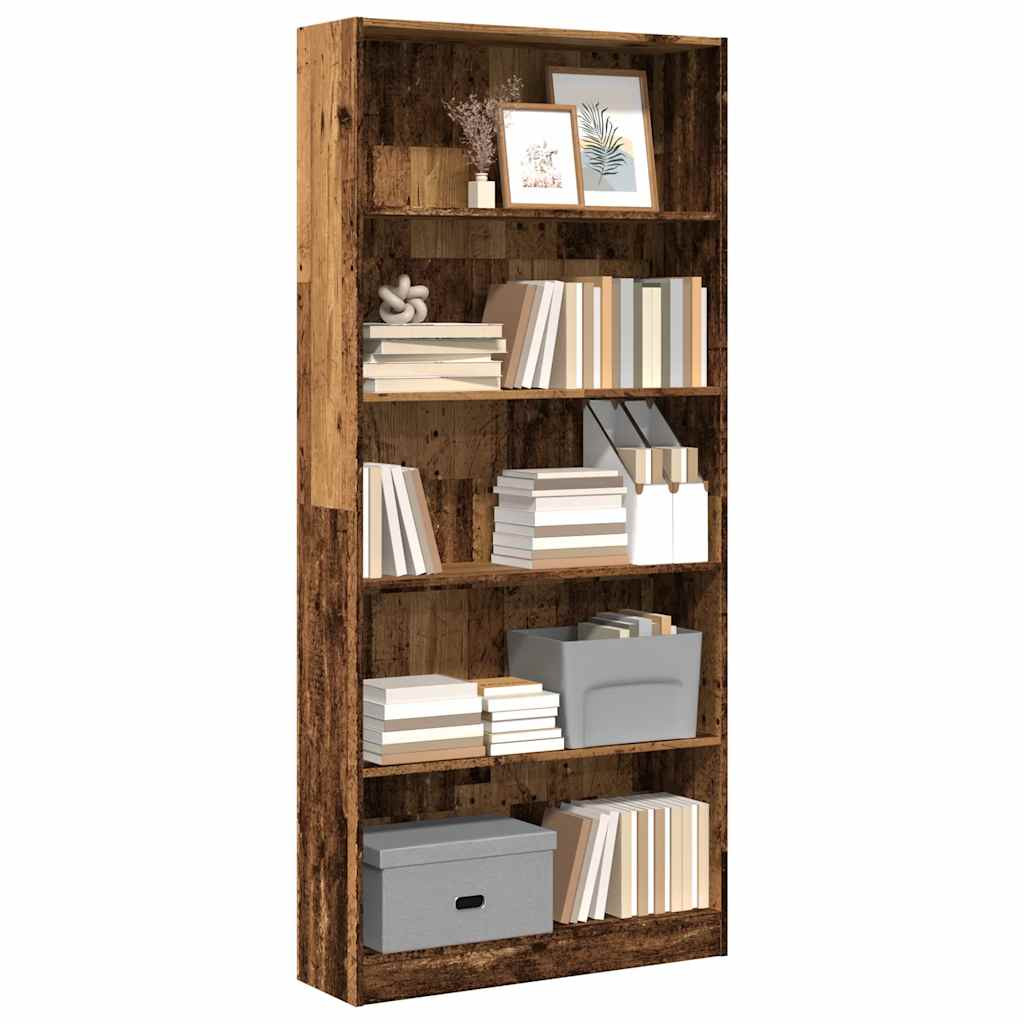 vidaXL Bücherregal Altholz-Optik 80x24x176 cm Holzwerkstoff