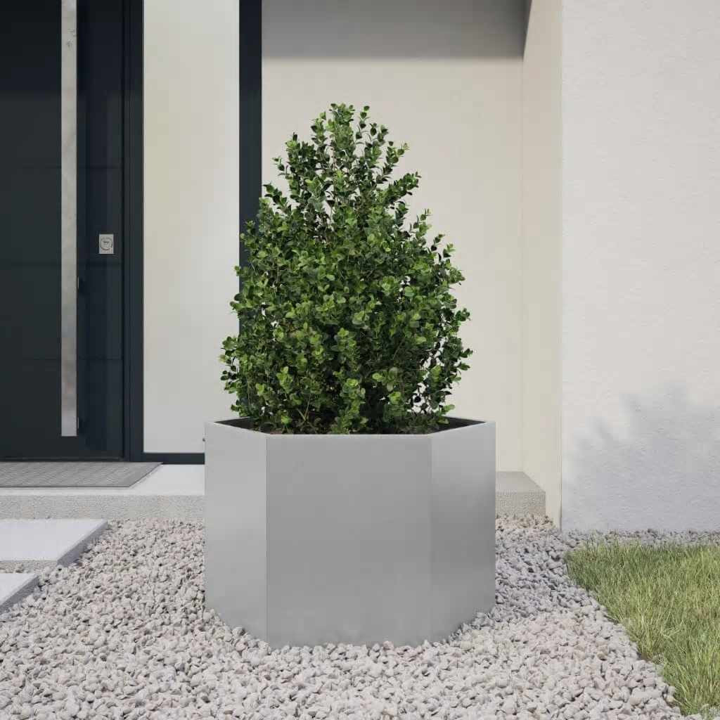 vidaXL Pflanzkübel Sechseckig 69x60x45 Verzinkter Stahl