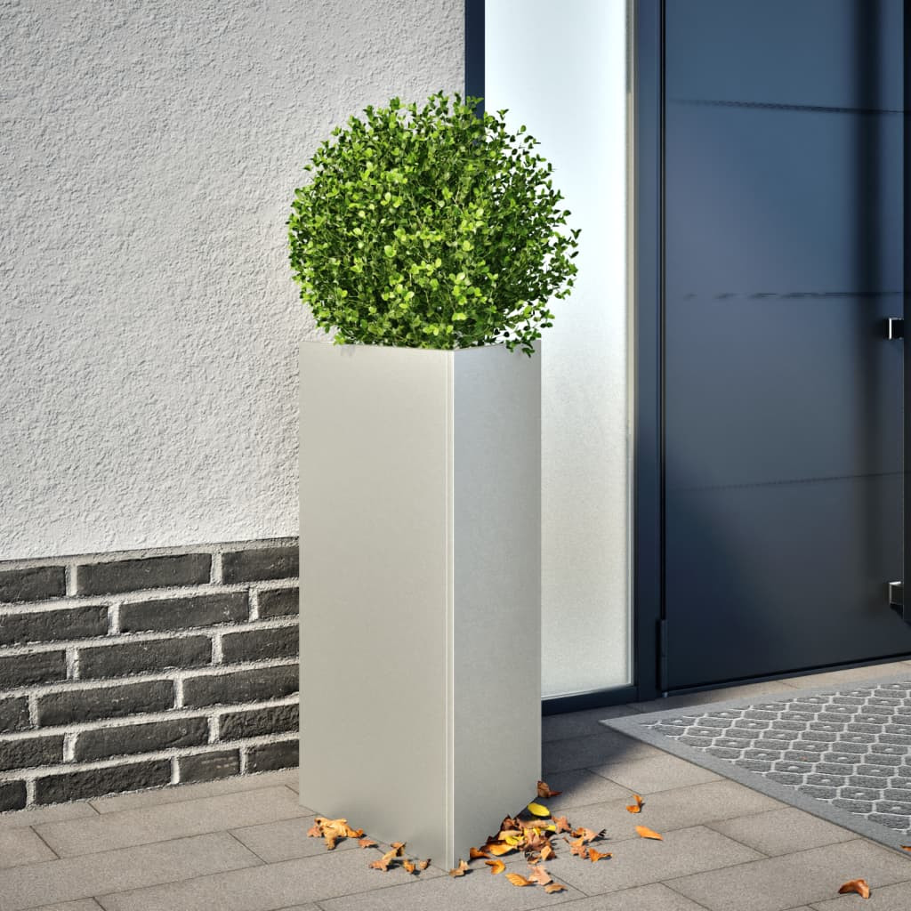 vidaXL Pflanzkübel Dreieckig 40x34,5x75 cm Edelstahl