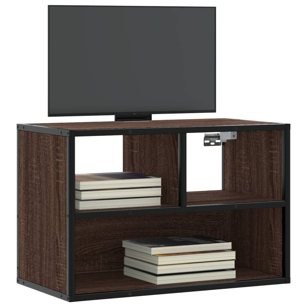 vidaXL TV-Schrank Braun Eiche 60x31x39,5 cm Holzwerkstoff und Metall