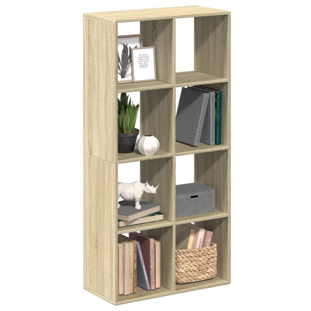 vidaXL Raumteiler-Bücherregal Sonoma-Eiche 69,5x29x137,5 cm
