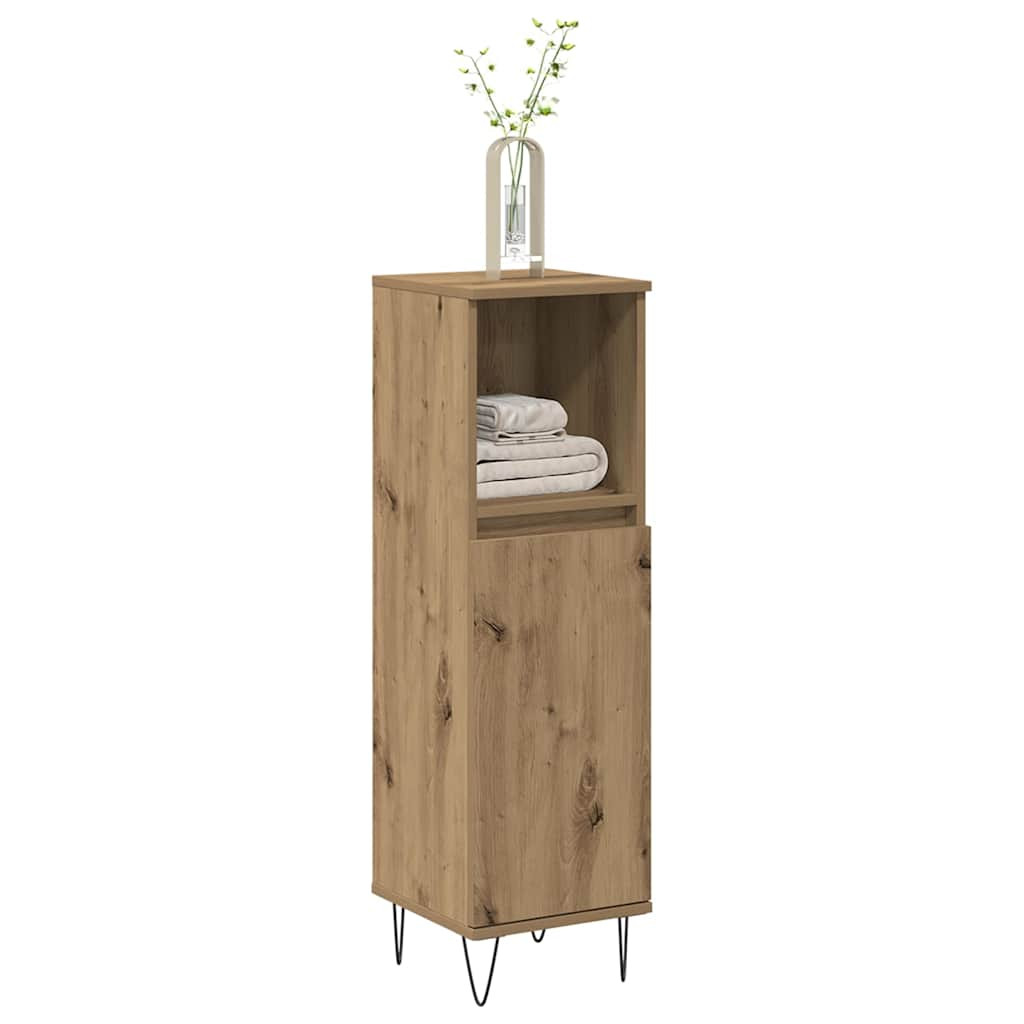 vidaXL Badschrank Artisan-Eiche 30x30x100 cm Holzwerkstoff