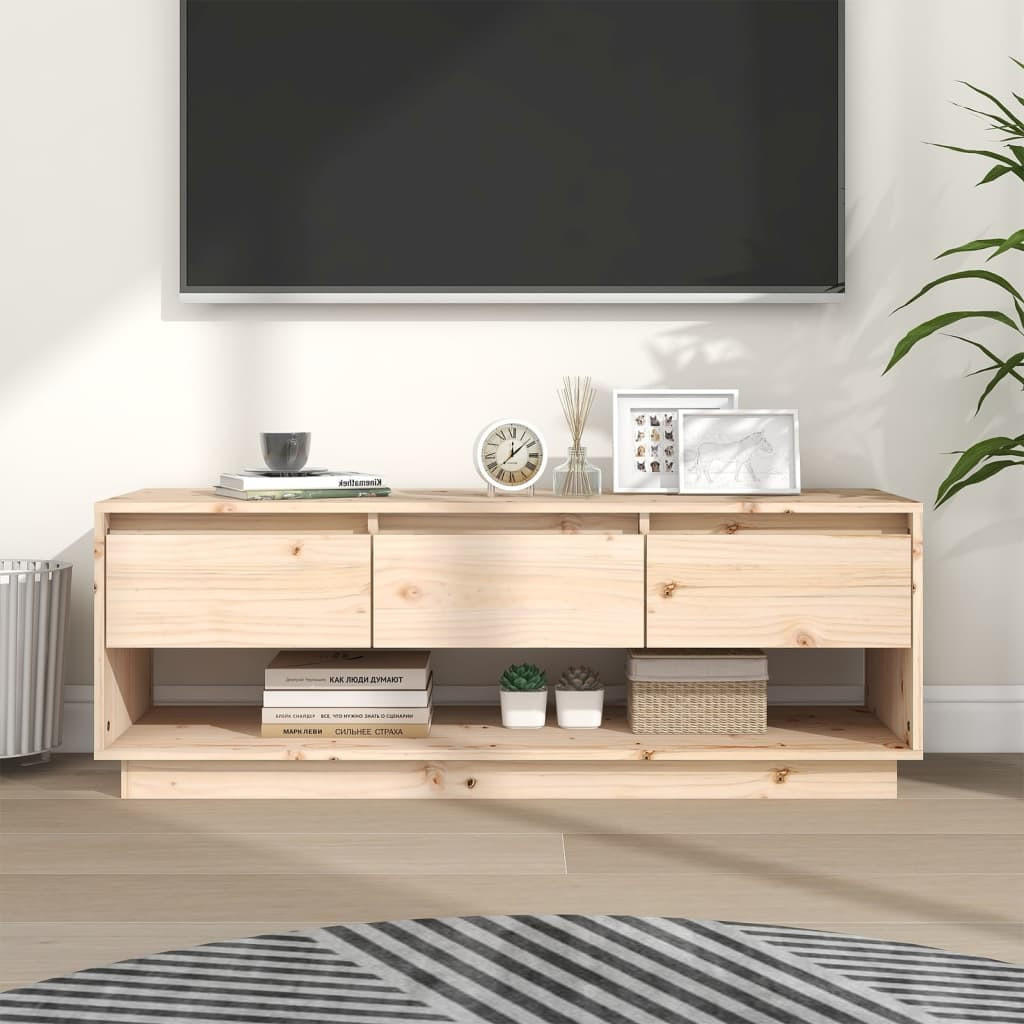 vidaXL TV-Schrank 110,5x34x40 cm Massivholz Kiefer