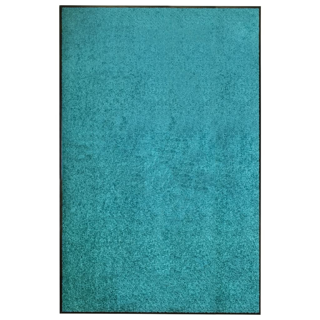 vidaXL Fußmatte Waschbar Cyan 120x180 cm