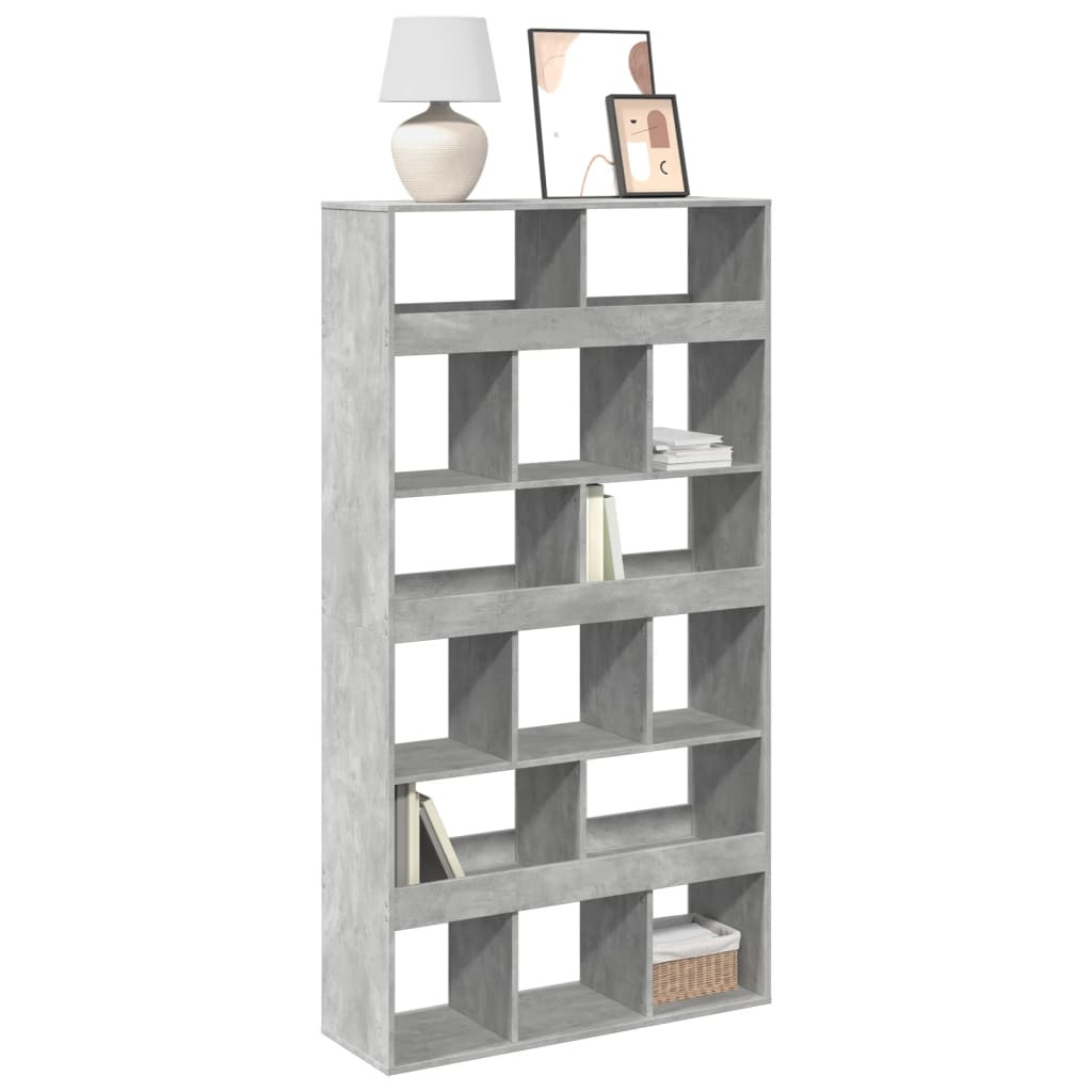 vidaXL Bücherregal Betongrau 100x33x187,5 cm Holzwerkstoff