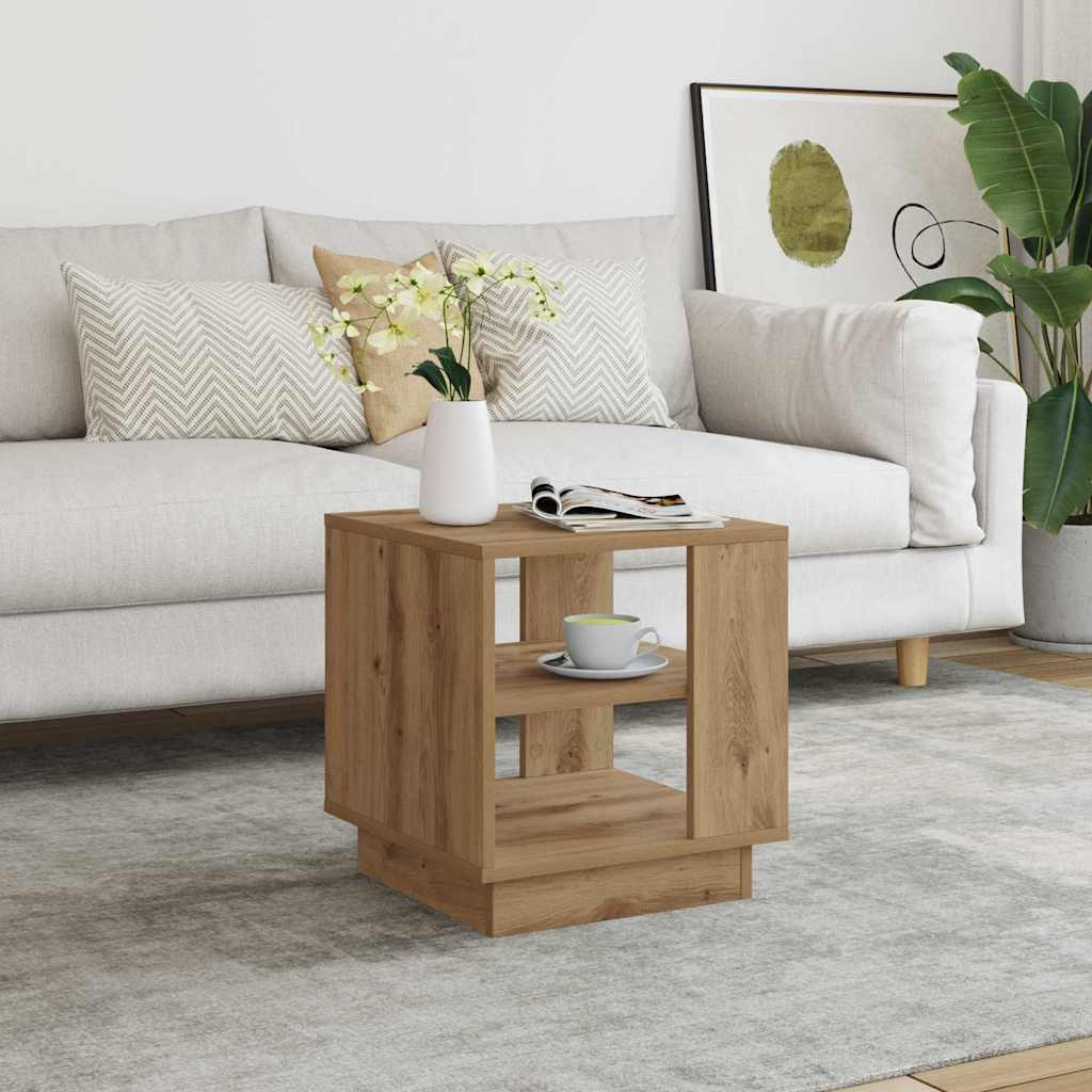 vidaXL Couchtisch Artisan-Eiche 40x40x43 cm Holzwerkstoff