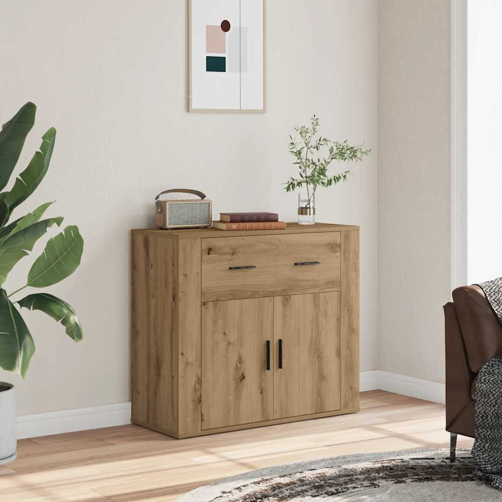 vidaXL Sideboard Artisan-Eiche 80x33x70 cm Holzwerkstoff