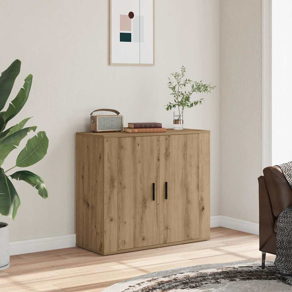 vidaXL Sideboard Artisan-Eiche 80x33x70 cm Holzwerkstoff