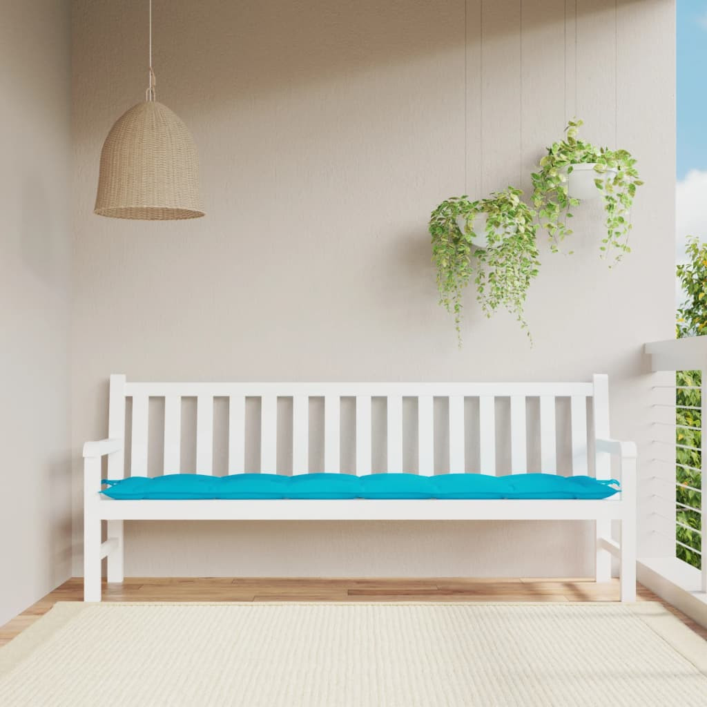vidaXL Gartenbank-Auflage Türkis 200x50x7 cm Stoff