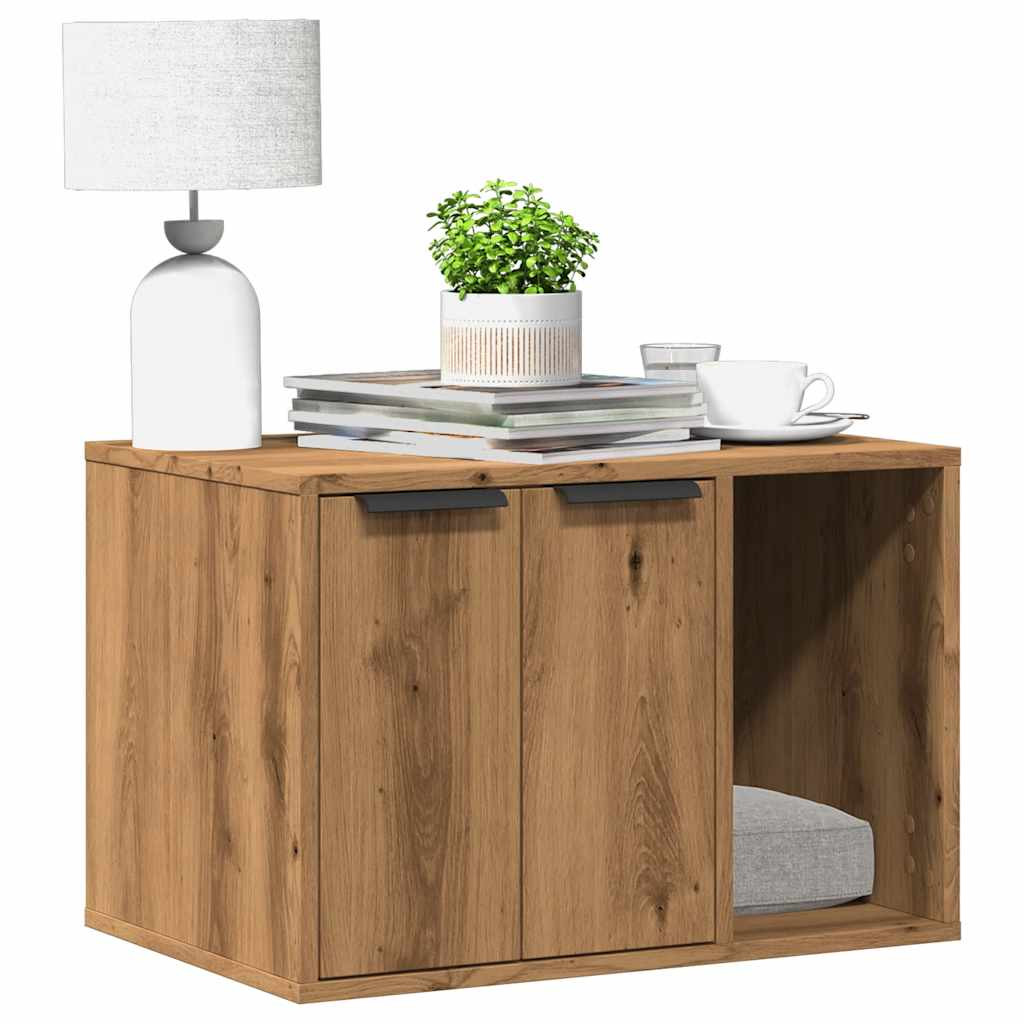 vidaXL Katzenklo Artisan-Eiche 60x40x40 cm Holzwerkstoff