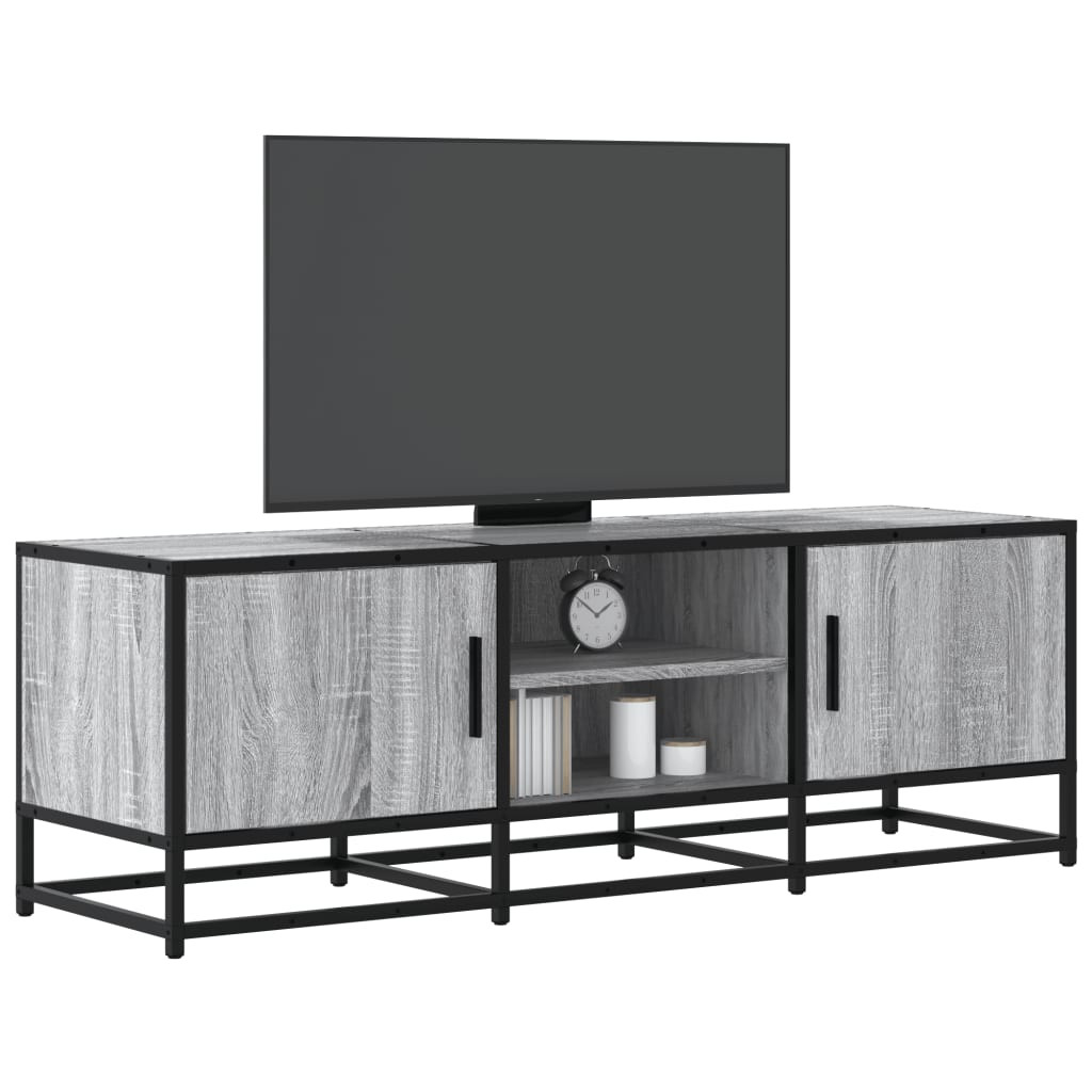 vidaXL TV-Schrank Grau Sonoma 120x35x41 cm Holzwerkstoff und Metall