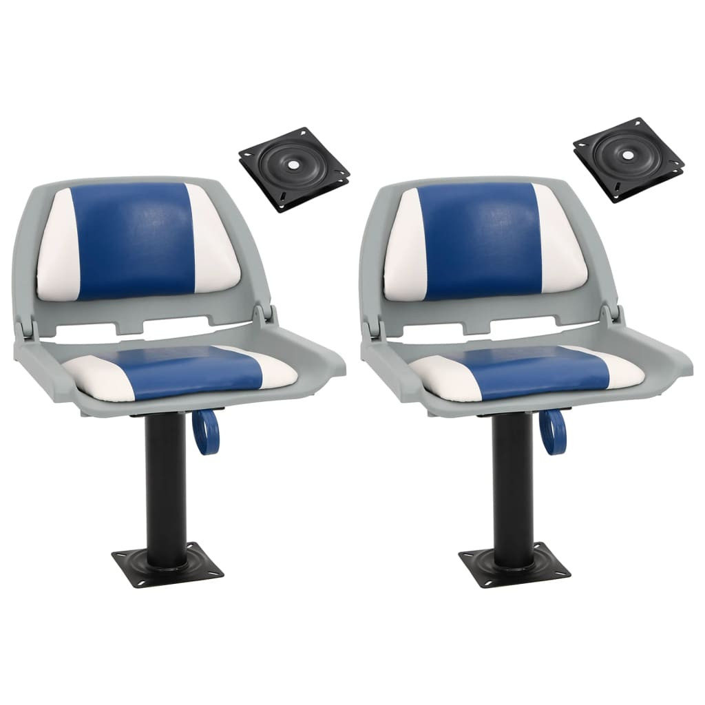 vidaXL Bootssitze mit Podest 2 Stk. 360° Drehbar
