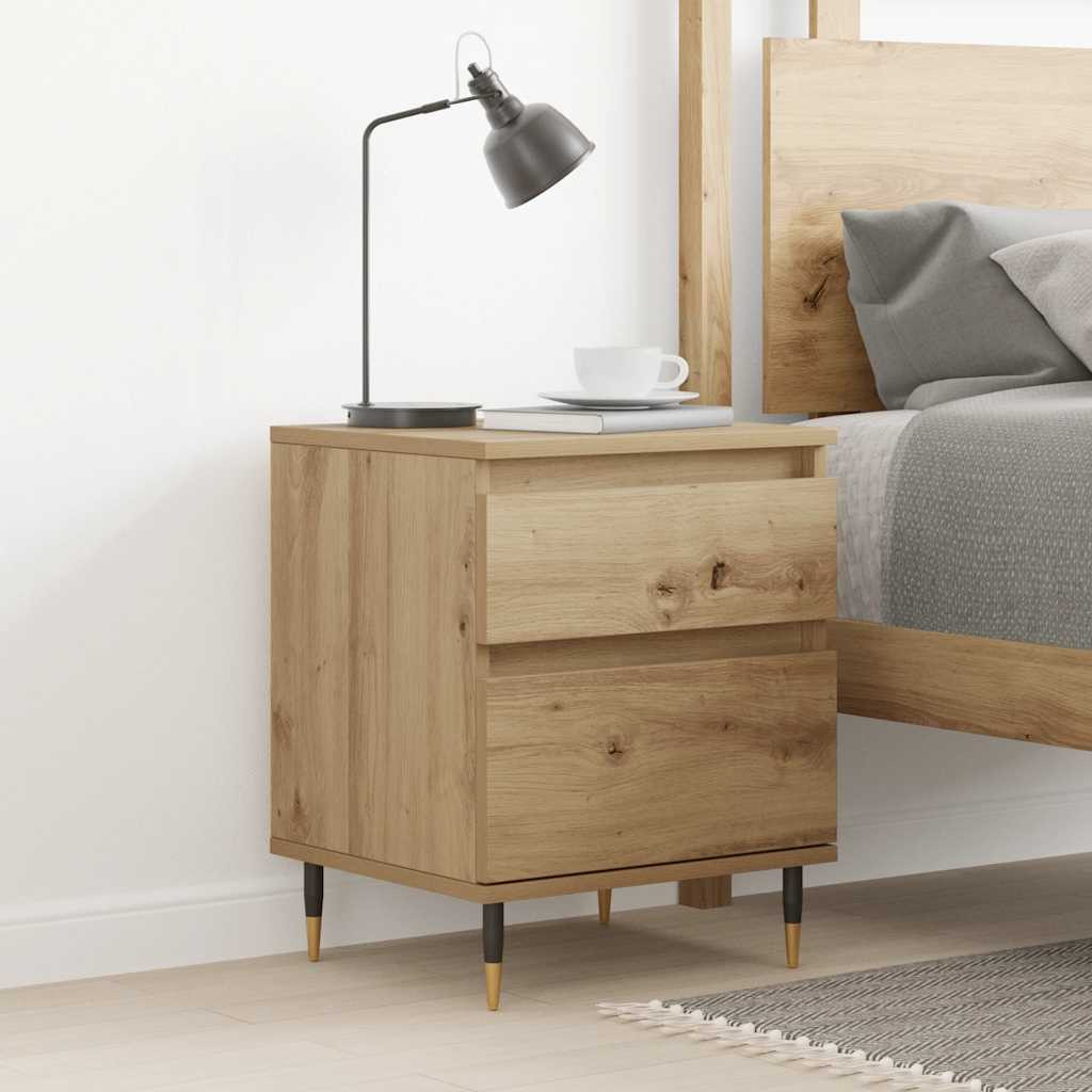 vidaXL Nachttisch Artisan-Eiche 40x35x50 cm Holzwerkstoff