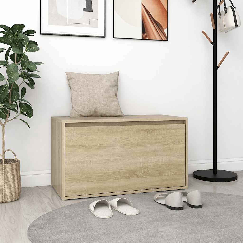 vidaXL Flurbank 80x40x45 cm Sonoma-Eiche Holzwerkstoff