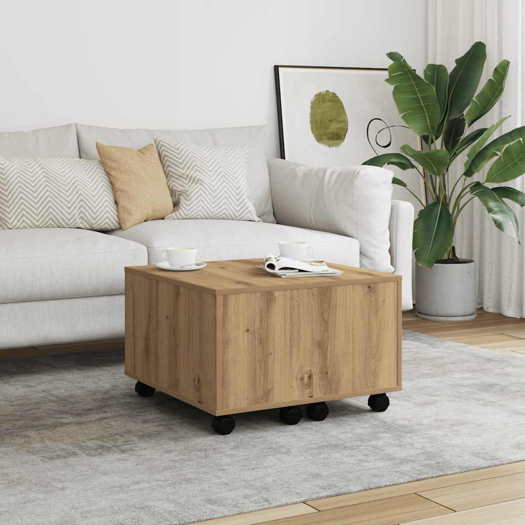 vidaXL Couchtisch Artisan-Eiche 60x60x38 cm Holzwerkstoff