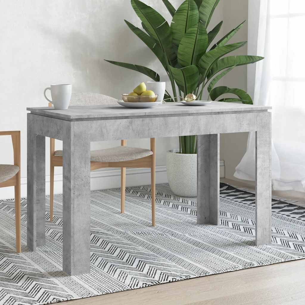 vidaXL Esstisch Betongrau 120x60x76 cm Holzwerkstoff
