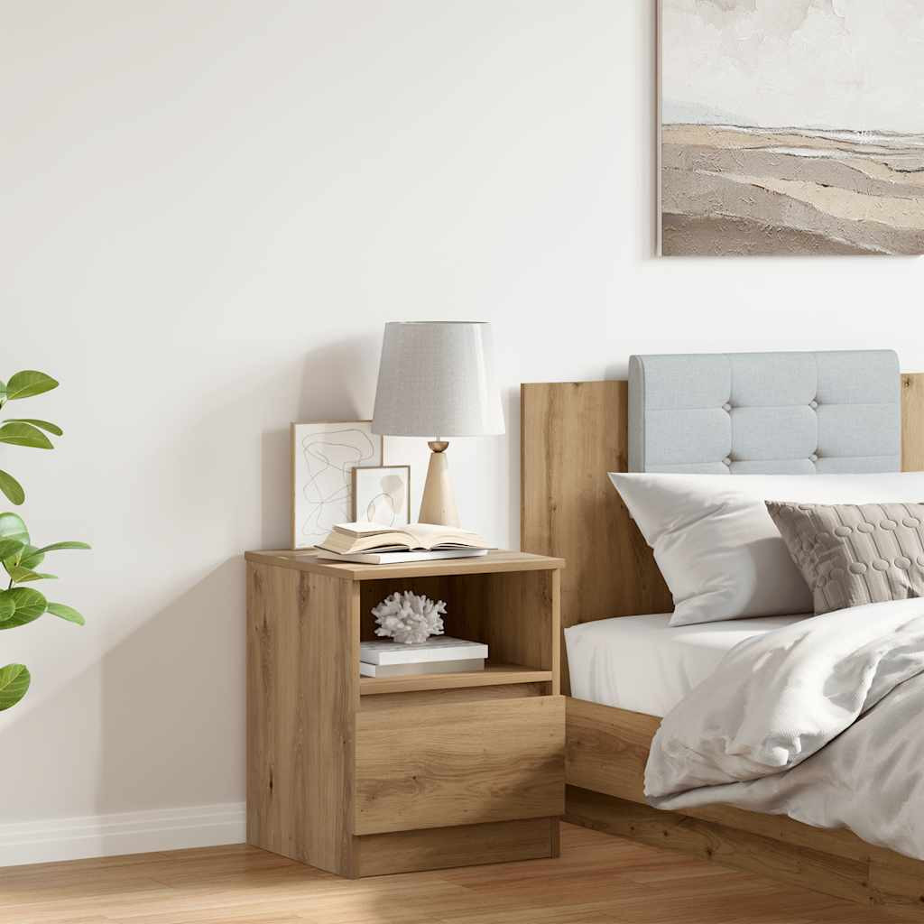 vidaXL Nachttisch Artisan-Eiche 40x40x50 cm Holzwerkstoff