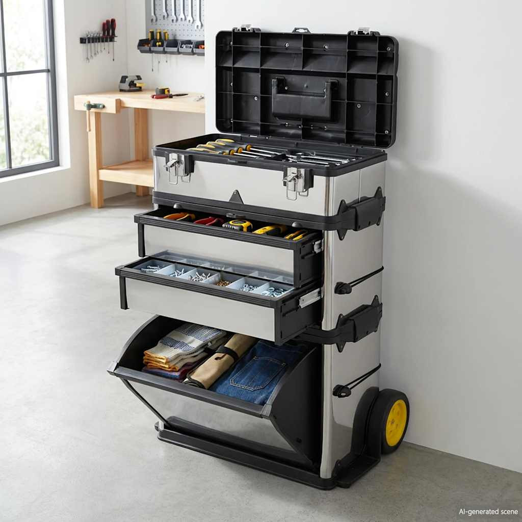vidaXL Werkzeugtrolley 3-teilig