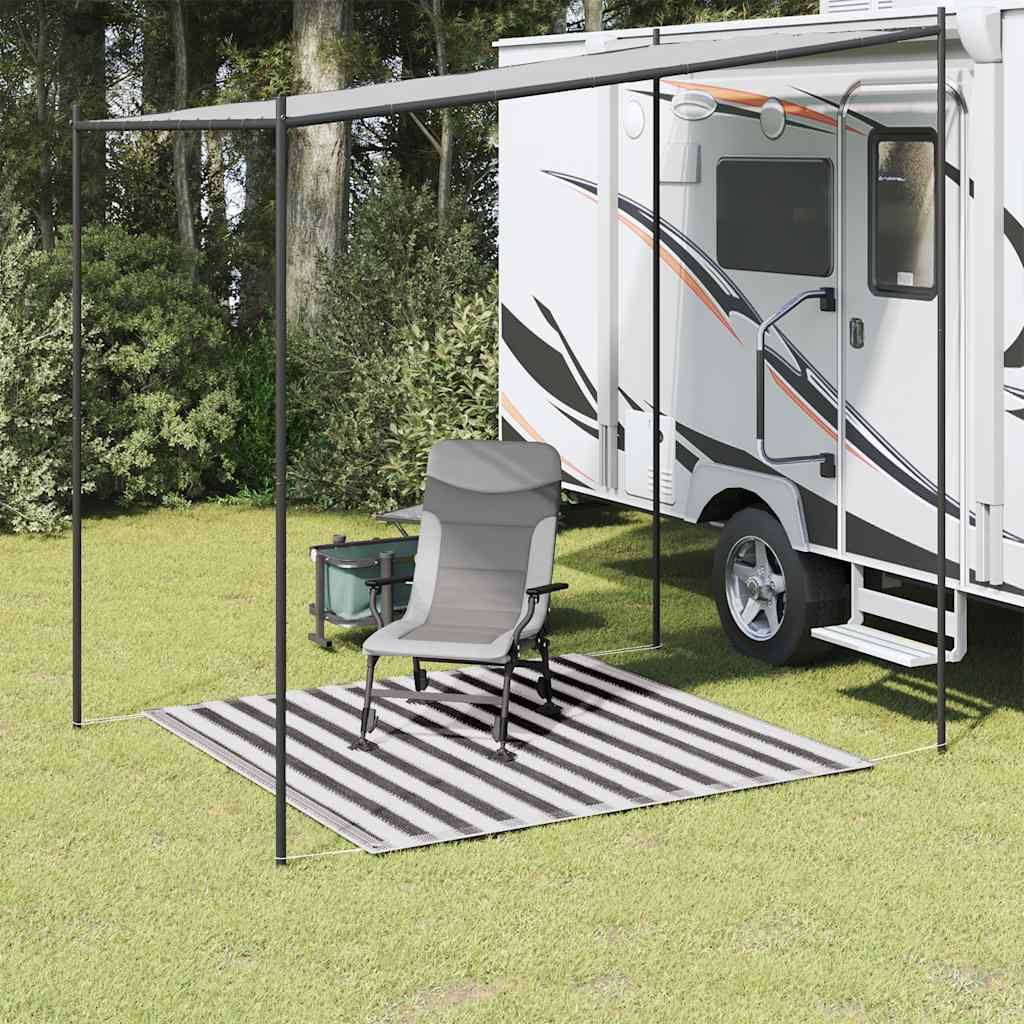 vidaXL Zeltteppich 200x200 cm Anthrazit und Weiß