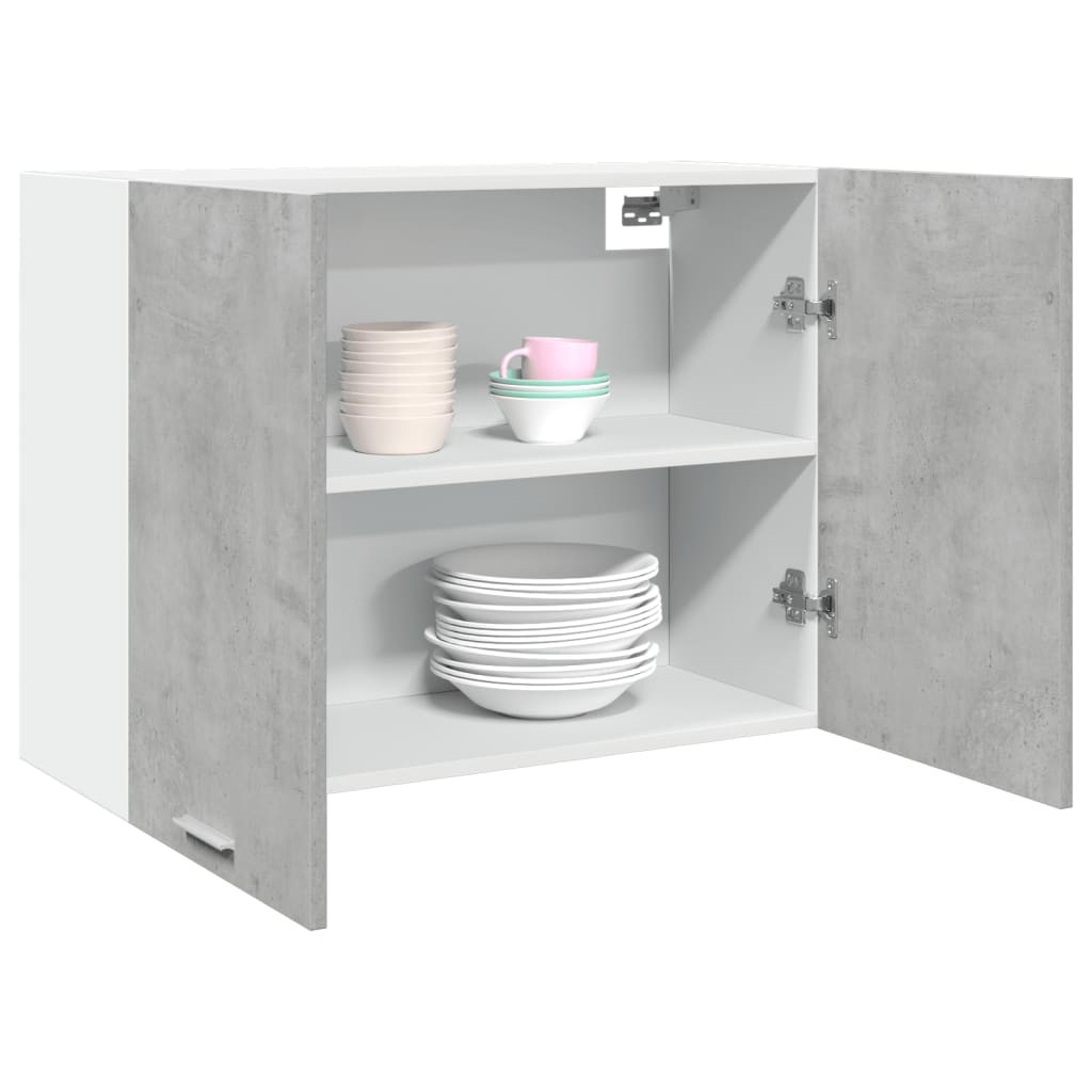 vidaXL Hängeschrank Lyon Betongrau 80x31x60 cm Holzwerkstoff