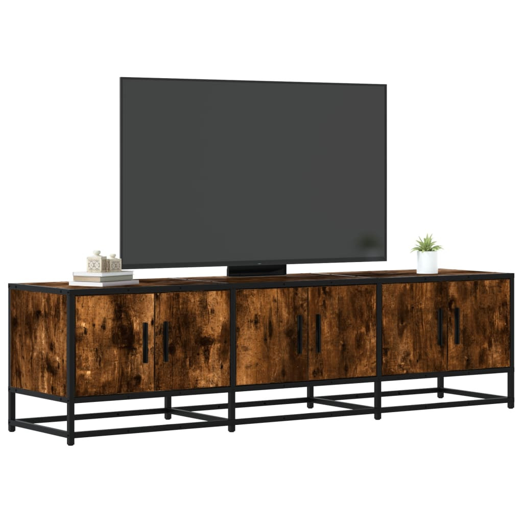 vidaXL TV-Schrank Räuchereiche 150x35x41 cm Holzwerkstoff und Metall