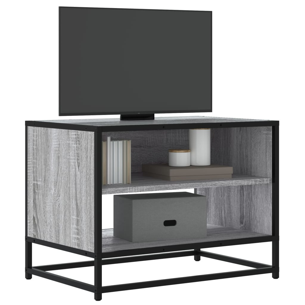 vidaXL TV-Schrank Grau Sonoma 61x40x46 cm Holzwerkstoff und Metall