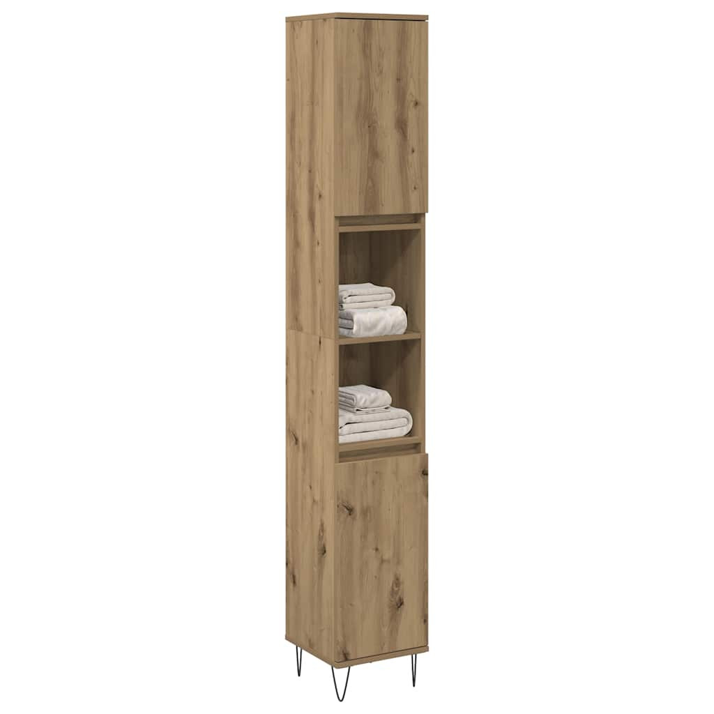 vidaXL Badschrank Artisan-Eiche 30x30x190 cm Holzwerkstoff