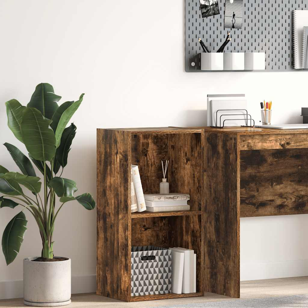 vidaXL Bücherregal Räuchereiche 40x30x77 cm Holzwerkstoff