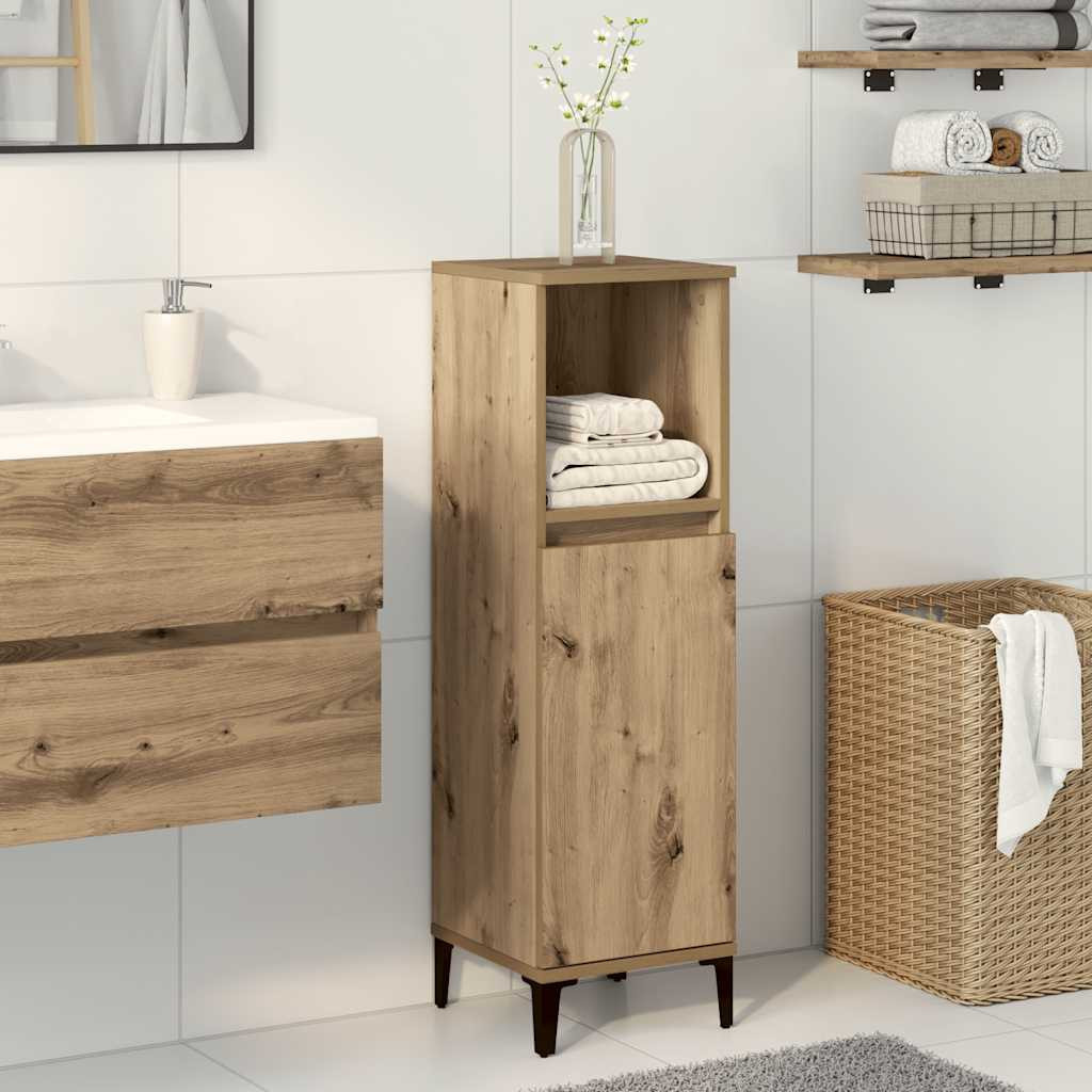 vidaXL Badschrank Artisan-Eiche 30x30x100 cm Holzwerkstoff