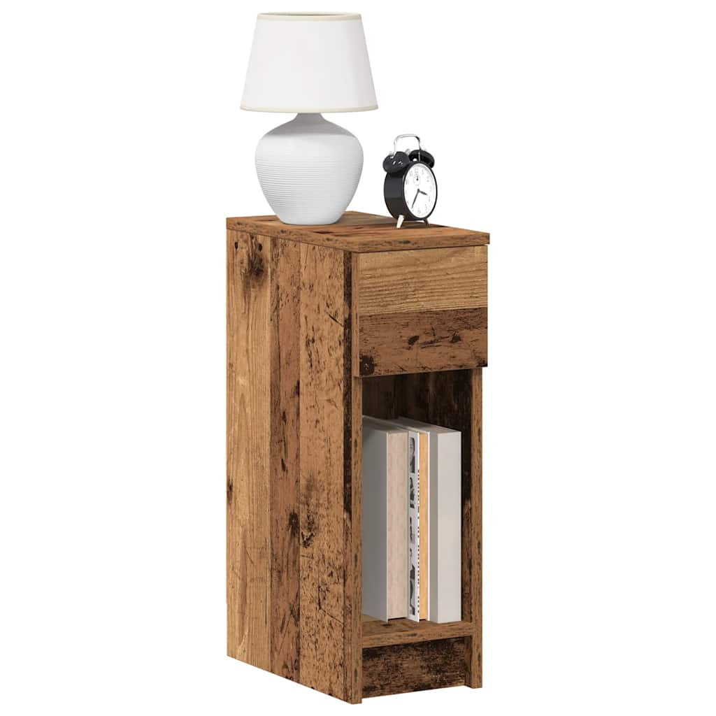 vidaXL Nachttische mit Schubladen 2 Stk. Altholz-Optik 20x36x60 cm
