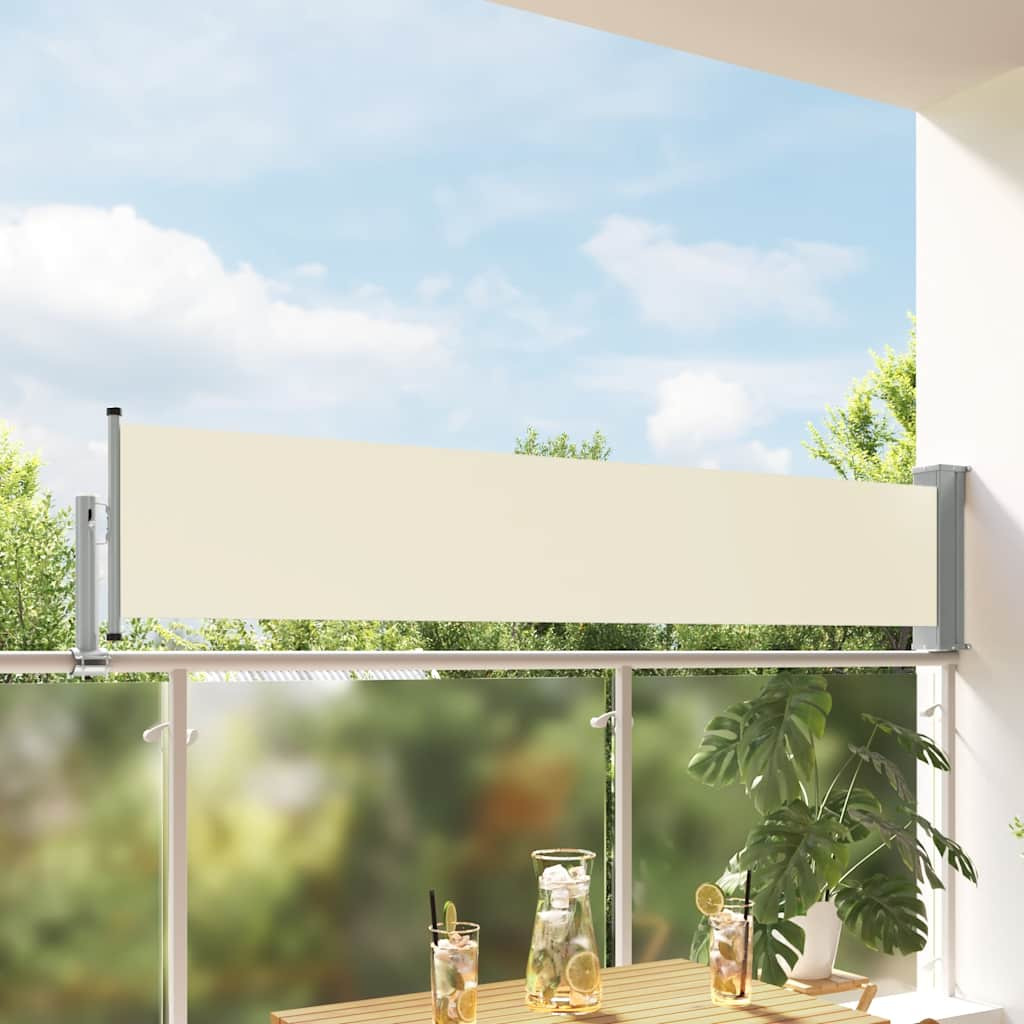 vidaXL Ausziehbare Seitenmarkise 60×300 cm Creme