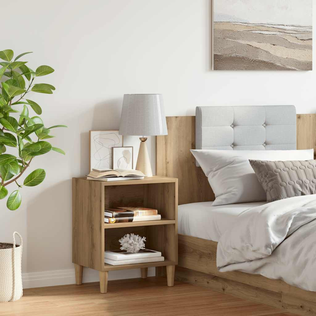 vidaXL Nachttisch Artisan-Eiche 40x30x50 cm Holzwerkstoff