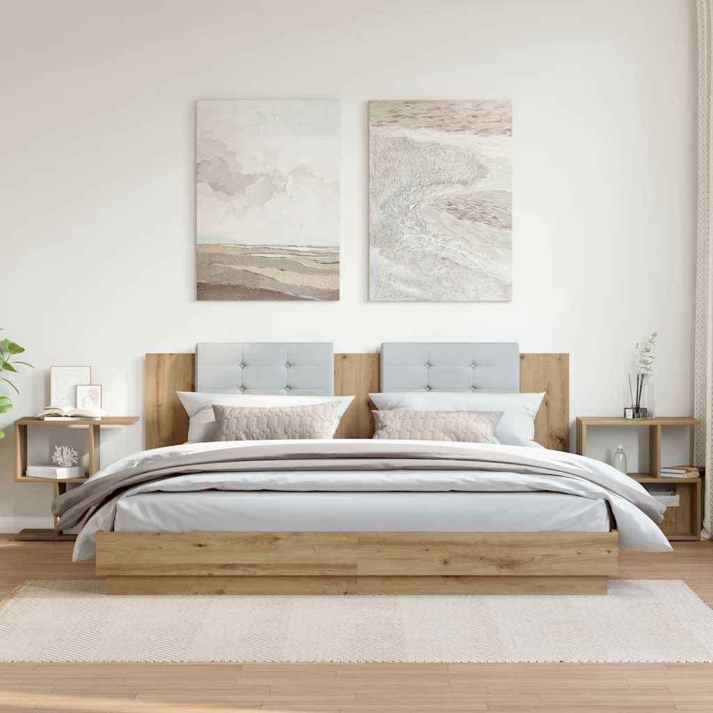 vidaXL Nachttische 2 Stk. Artisan-Eiche 50x30x51,5 cm Holzwerkstoff