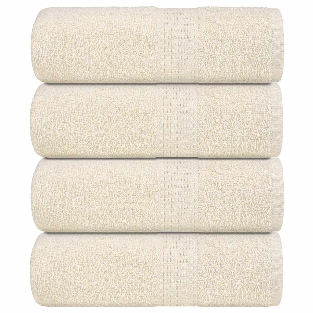 vidaXL Gästetücher FROGN 4 Stk. Creme 30x50 cm 360 g/m²