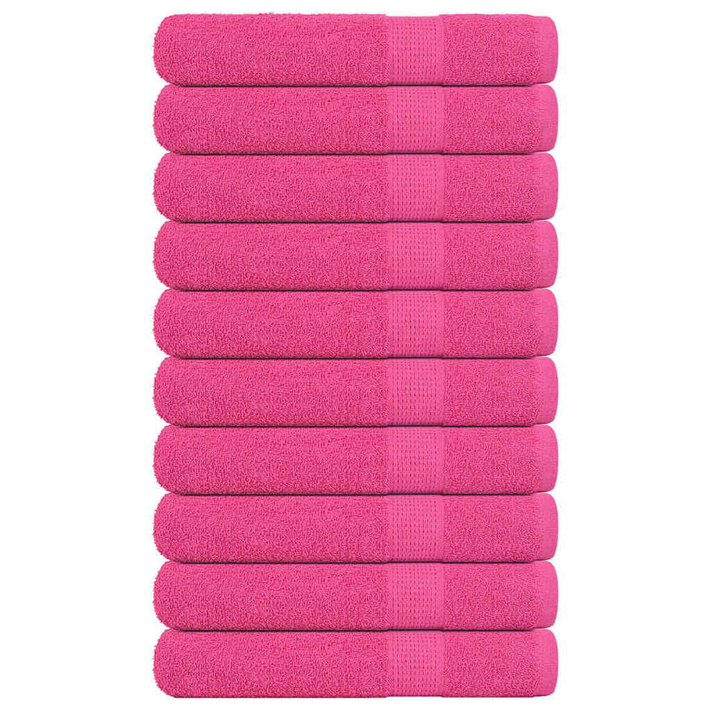 vidaXL Handtücher FROGN 10 Stk. Rosa 100x200 cm 360 g/m²