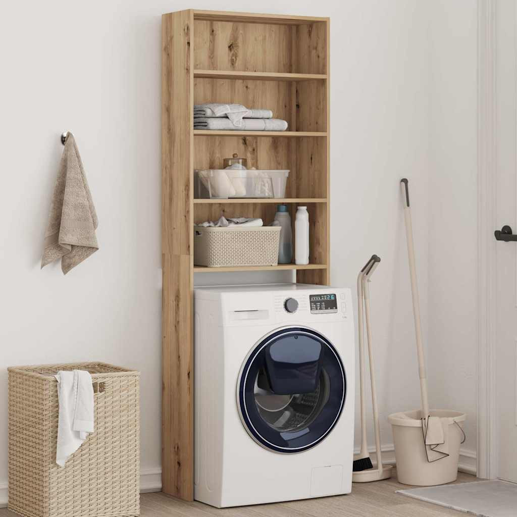 vidaXL Waschmaschinenregal Artisan-Eiche 64x24x190 cm
