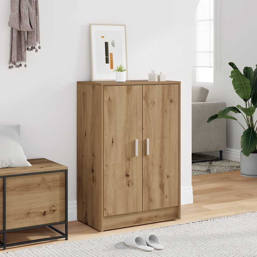 vidaXL Schuhschrank Artisan-Eiche 60x35x92 cm Holzwerkstoff