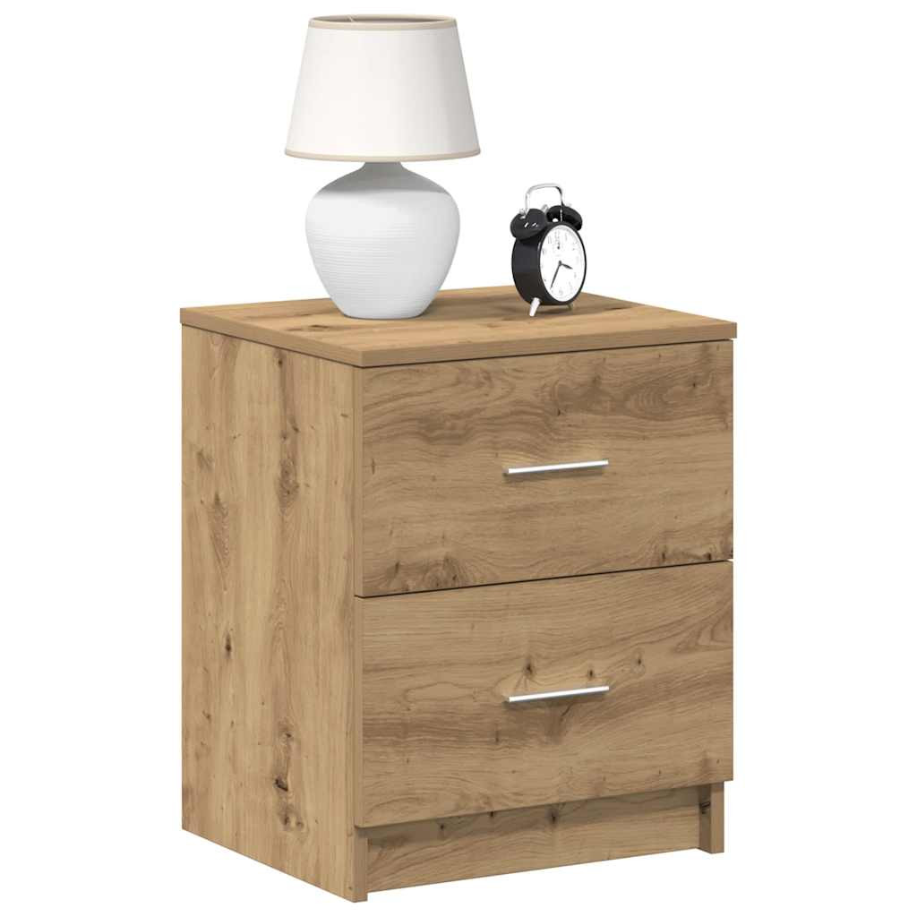 vidaXL Nachttische 2 Stk. mit 2 Schubladen Artisan-Eiche 40x36x50 cm