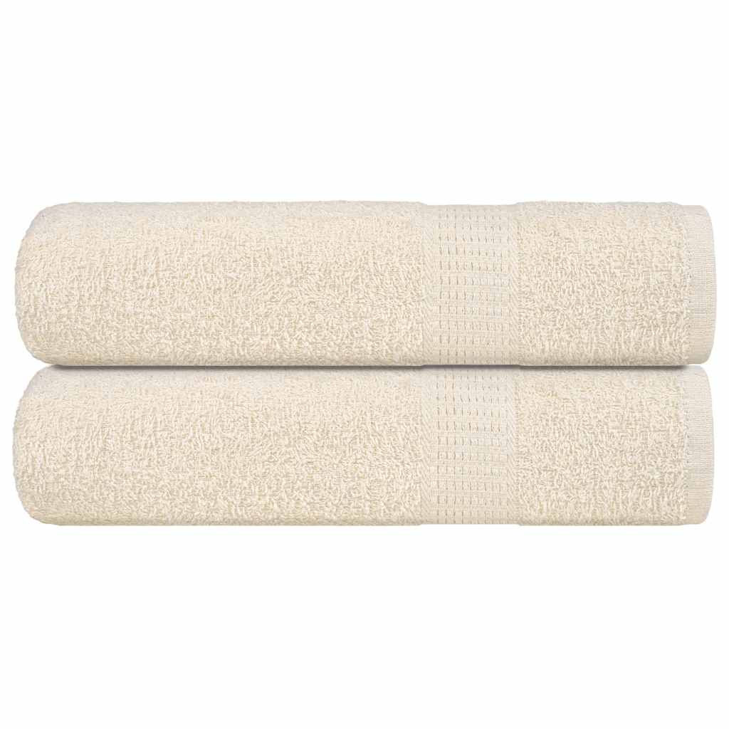 vidaXL Duschtücher FROGN 2 Stk. Creme 70x140 cm 360 g/m²