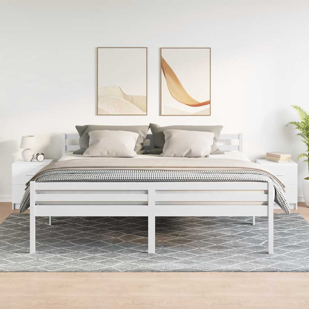 vidaXL Nachttische 2 Stk. mit 2 Schubladen Weiß 40x36x50 cm
