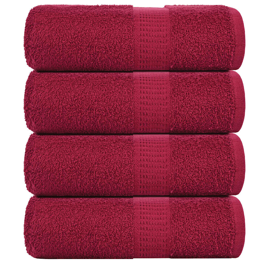 vidaXL Waschtücher FROGN 4 Stk. Bordeaux 30x30 cm 360 g/m²