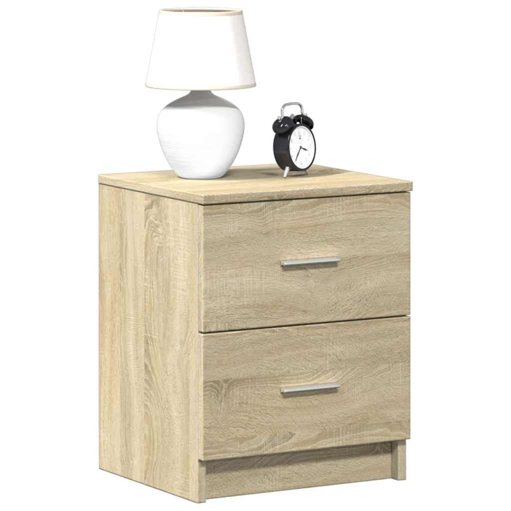 vidaXL Nachttische 2 Stk. mit 2 Schubladen Sonoma-Eiche 40x36x50 cm