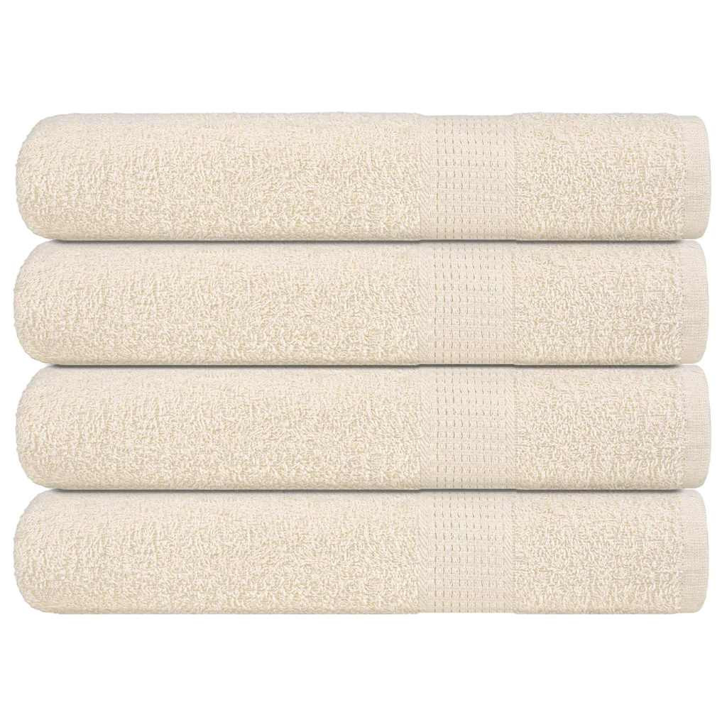 vidaXL Saunatücher FROGN 4 Stk. Creme 80x200 cm 360 g/m²