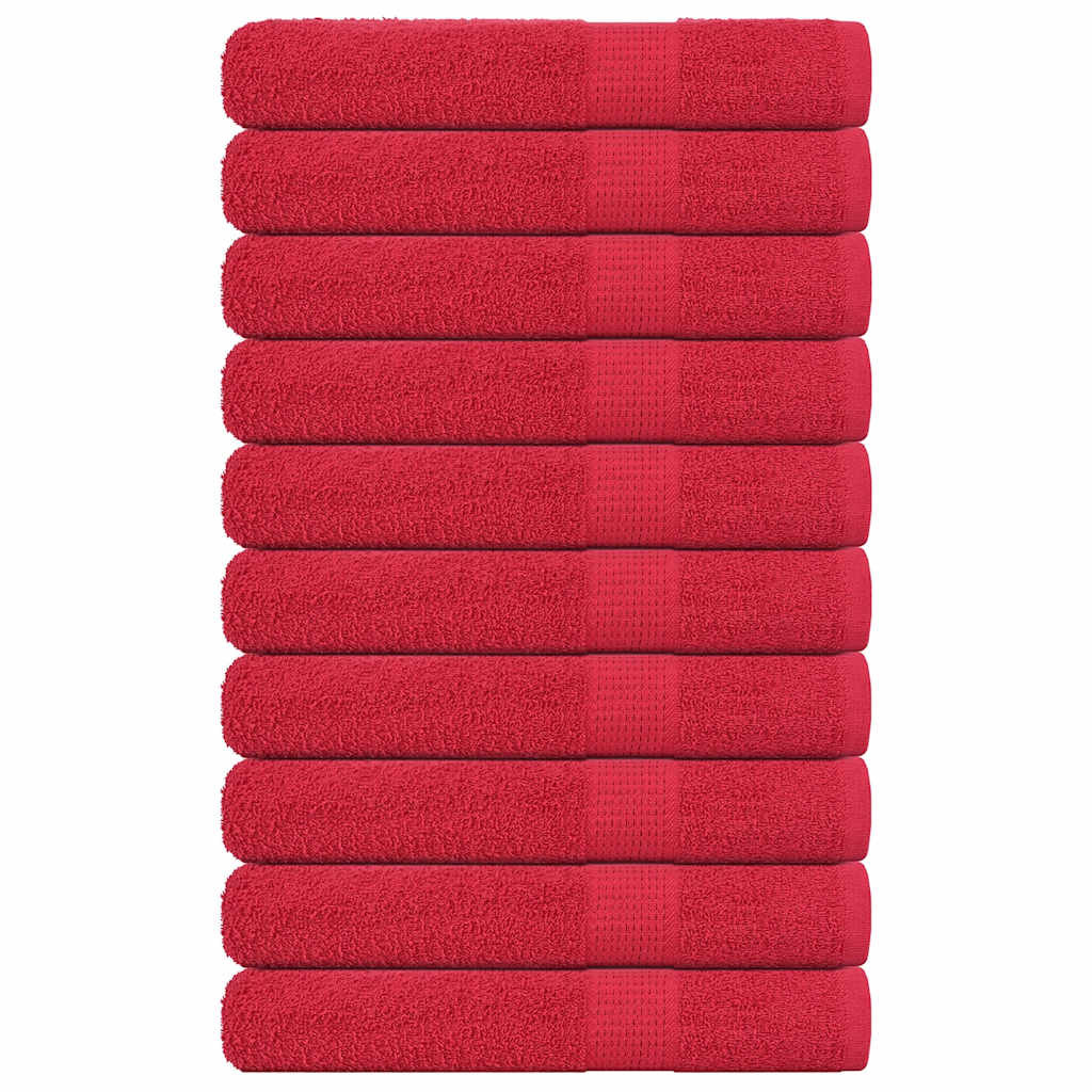 vidaXL Saunatücher FROGN 10 Stk. Rot 80x200 cm 360 g/m²