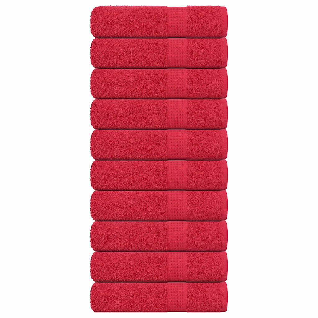 vidaXL Handtücher FROGN 10 Stk. Rot 50x100 cm 360 g/m²