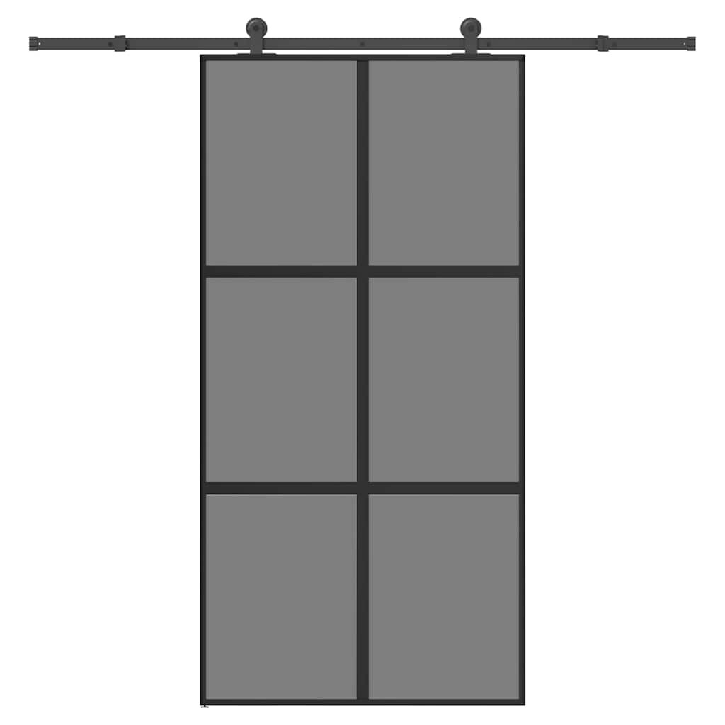 vidaXL Schiebetür mit Beschlag 102,5x205 cm Hartglas & Aluminium