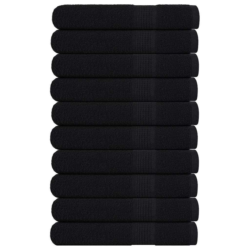 vidaXL Saunatücher FROGN 10 Stk. Schwarz 80x200 cm 360 g/m²