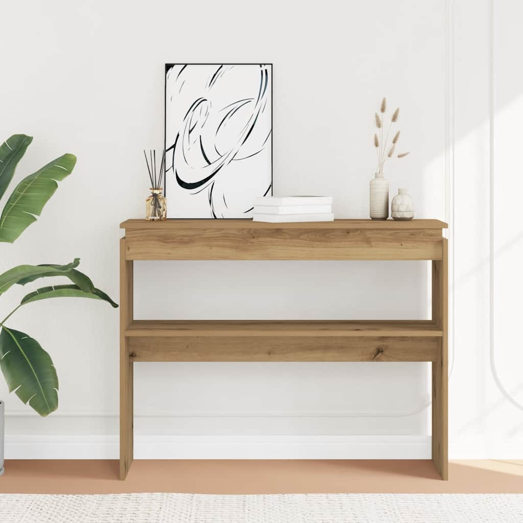 vidaXL Konsolentisch Artisan-Eiche 102x30x80 cm Holzwerkstoff