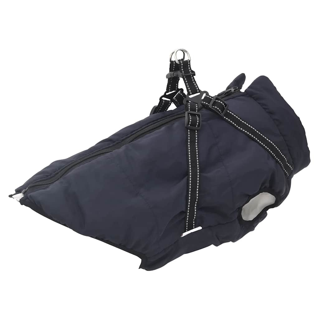 vidaXL Hundemantel Geschirr Wasserdicht Reflektierend Marineblau L44